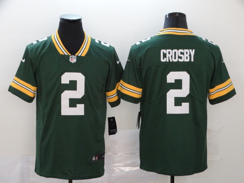 Men's Green Bay Packers Mason Crosby #2 Green Jersey